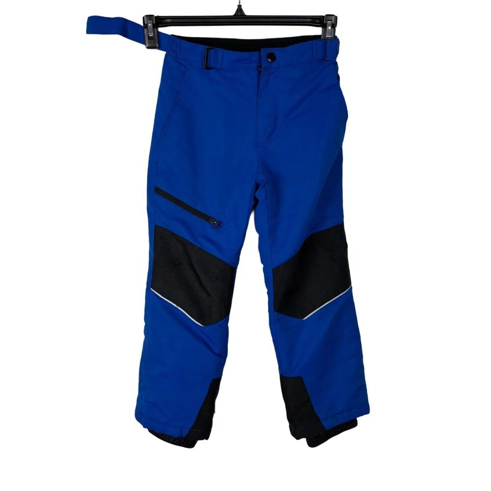 Swiss Tech Blue Black Snow Pants Kids Boys Girls Small 6-7